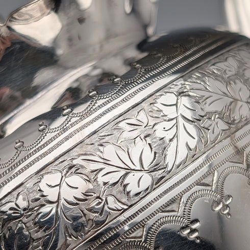 Late 19th Century British Antique Silver Plate Bachelor Tea Set, 3 Pieces, Roberts & Belk